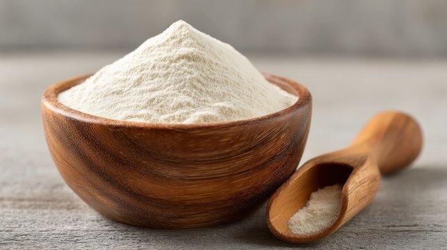 Elegent photo of  xanthan Gum Powder Versatile Food Additive for Texture Enhancement and Gluten Free Binding.