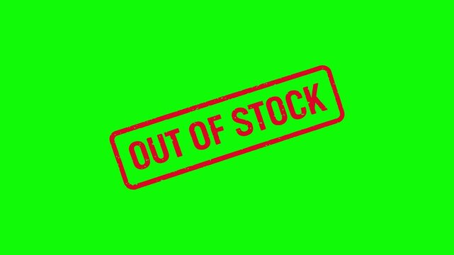 Out of stock stamp animation sold out product unavailable retail warning video