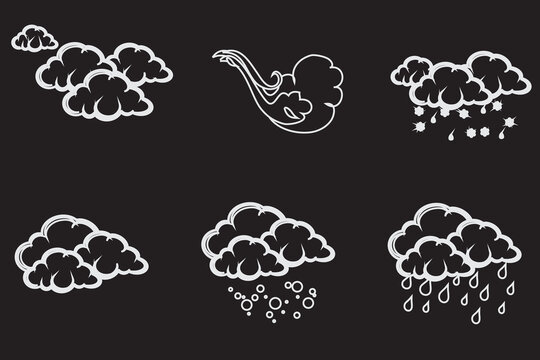 Climate change icon set. Containing global warming, greenhouse, melting ice, earth pollution and disaster icons. Solid icon set