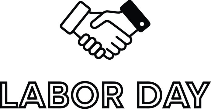 Labor day handshake illustration celebrating workers and agreements