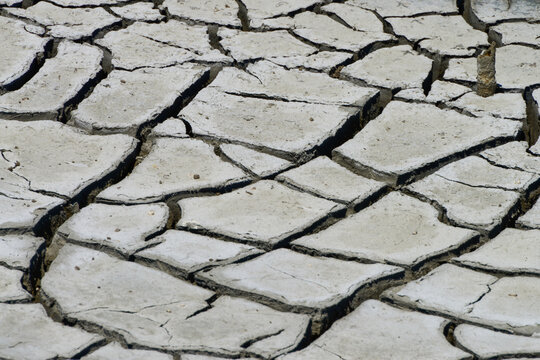 Cracked Dry Soil Texture &ndash; Drought Concept