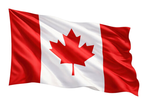 PNG Canadian flag waving proudly.
