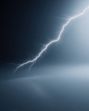 3D render of a digital lightning bolt, high energy and power concept