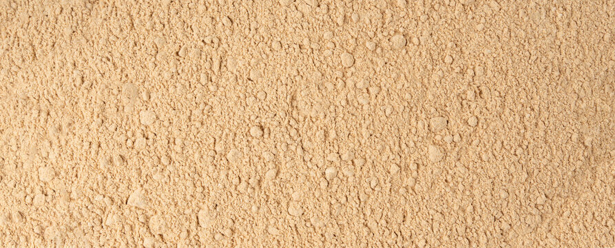 Maca powder texture background, dry Peruvian ginseng powder pattern, ground ayak willku