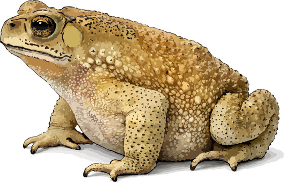 Bufo melanostictus illustration art (2)