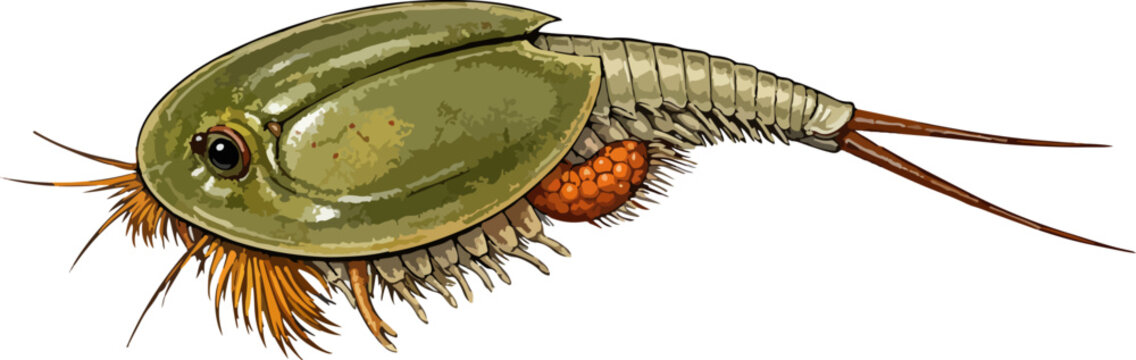 Lepidurus apus illustration art