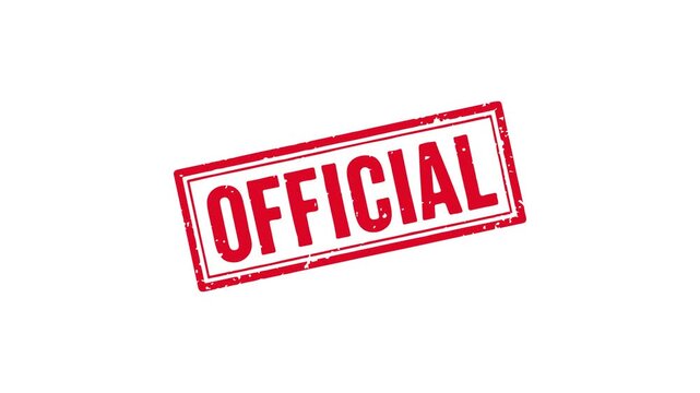 Officiall stamp animation approved seal certification video
