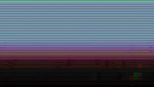 A fast glitch transition with stutter effect and chaotic digital distortion.