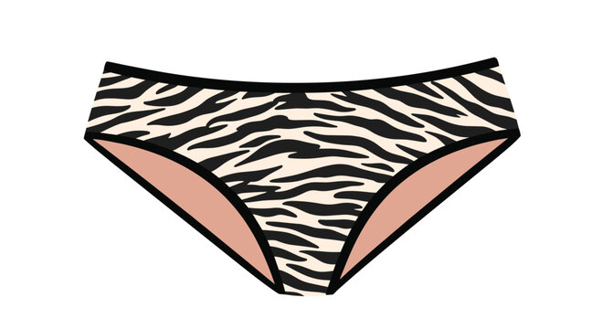 Tiger stripe patterned bikini bottom showcasing bold animal print design ideal for summer swimwear fashion and versatile beach styling.