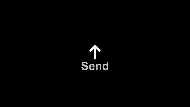 Crypto Send Animation UI Icon, Cryptocurrency Transfer Concept, Digital Payment Fintech Motion Graphics