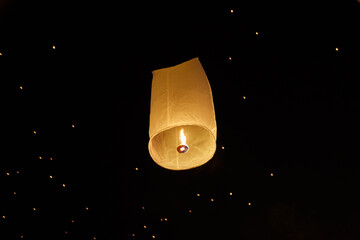 The lanterns of Yi Peng and Loi Krathong, celebrated in Chiang Mai each November © Sailingstone Travel