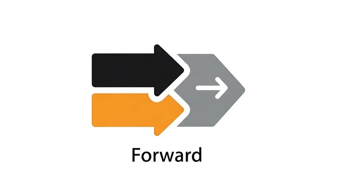 Forward Directional Arrows - Navigating Progress and Advancement.