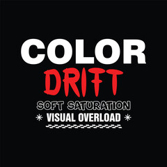 Obraz premium color drift soft saturation visual overload streetwear typography