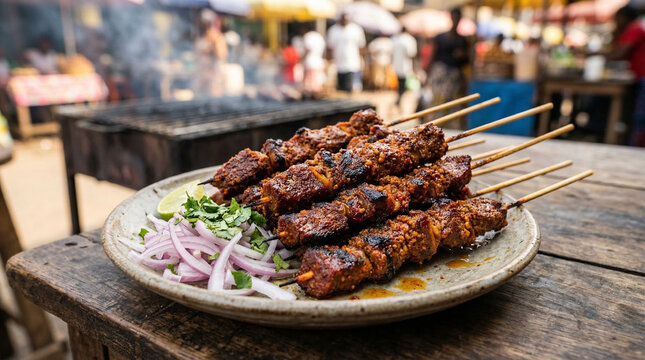  spicy African suya skewers