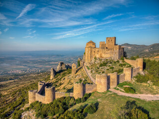 Obraz premium View to the Castle of Loarre, Loarre, Huesca, Aragon, Spain.