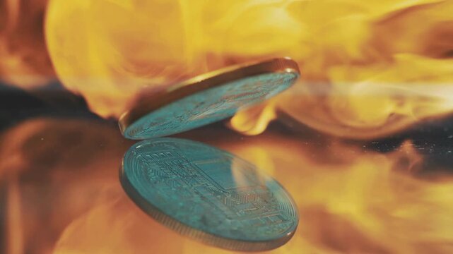 bitcoin hit by fire