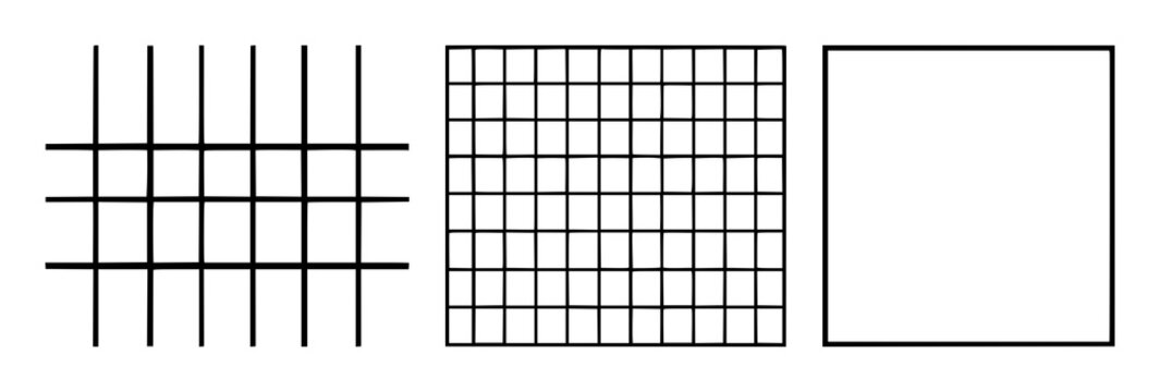 UX wireframe grid symbol icon set with solid black shapes featuring interface, website, application with development and programming