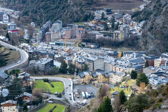 Winter Cityscape of Sant Juli&agrave; de L&ograve;ria, Andorra 2026.
