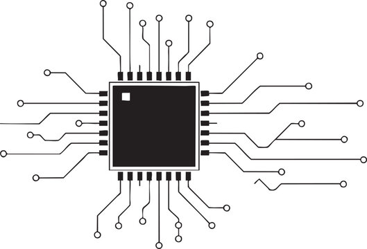 microchip integrated circuit pcb layout schematic technology graphic
