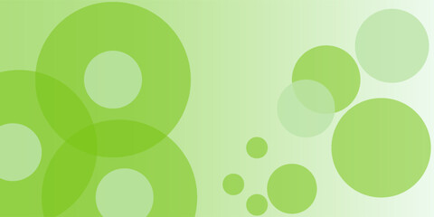 Fototapeta premium Abstract Green Overlapping Circles and Rings Background