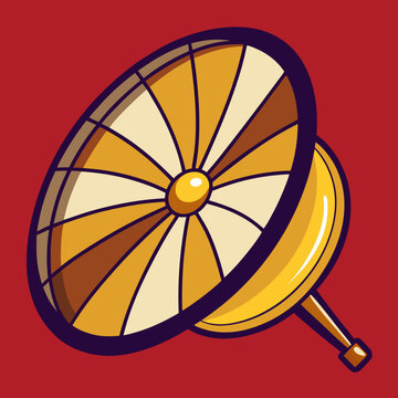 Golden Vintage Spinning Top Toy