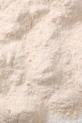Obraz premium Texture of bread mixture, baking powder, flour, protein, healthy food, sport food 