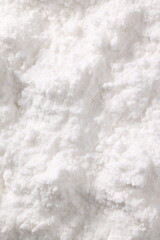 Fototapeta premium Texture of white powdered sugar, cake mix, flour, protein, healthy food, sport food 