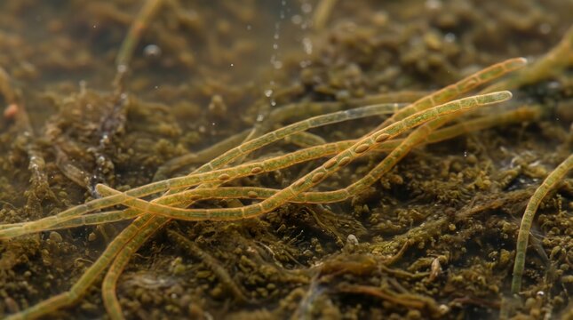 Aquatic Worms in Sediment