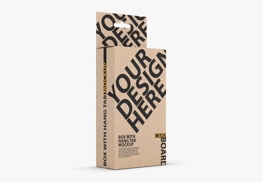 Kraft Cardboard Box packaging Mockup