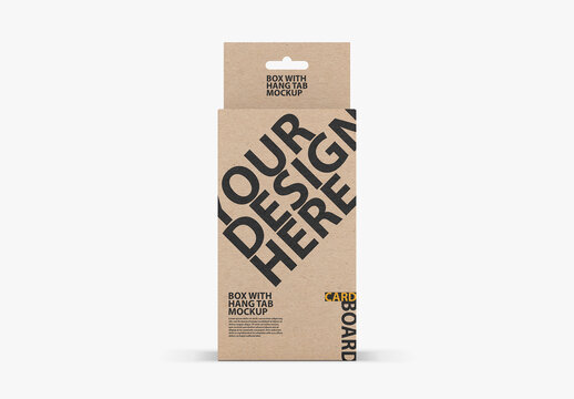 Kraft Cardboard Box packaging Mockup
