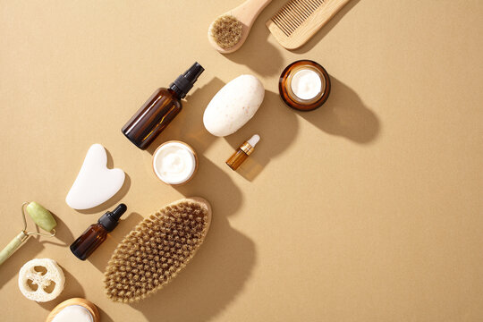 Eco-friendly natural zero waste beauty products display