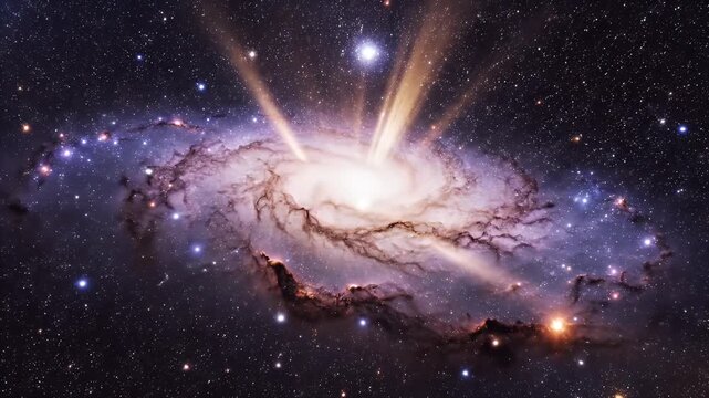 Stunning Galactic Core with Energetic Jets and Star Formation.