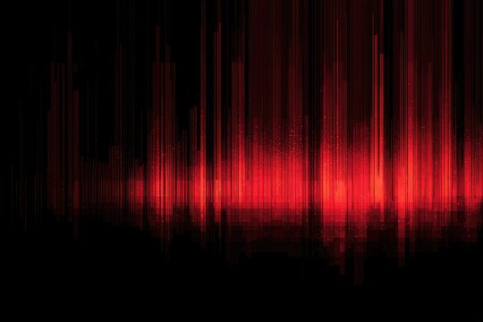 Abstract Red Light Streaks on Black Background.
