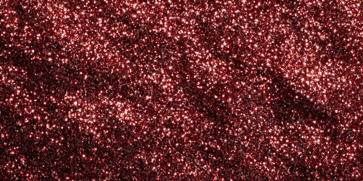 Close-up macro shot of shimmering dark red glitter texture background.