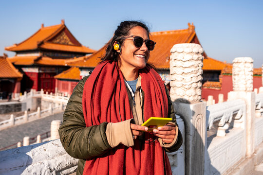 Exploring Beijing with an audio guide in hand