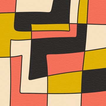 Abstract geometric pattern with bold blocks and modern colors