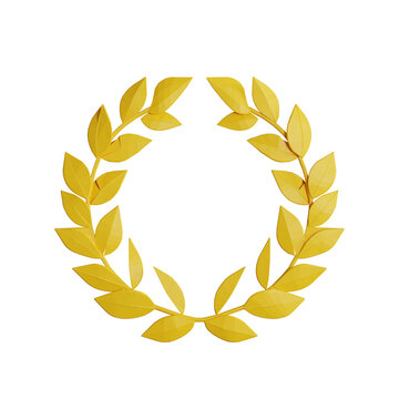  Laurel Wreath Victory Icon 3d illustration