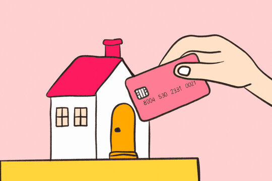 Mortgage contract payment with credit card for home purchase