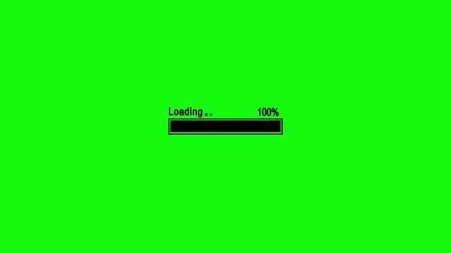 loading screen,dot characters,progress bar,complete,loading,100%.4 k video