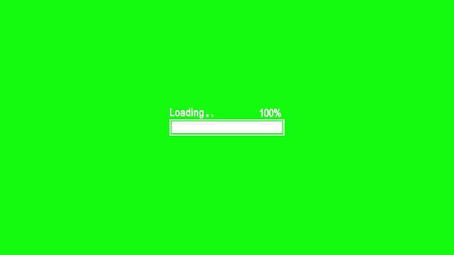 loading screen,dot characters,progress bar,complete,loading,100%.4 k video