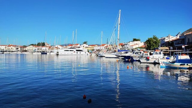 The port of  Pithagorio in Samos island, Greece
