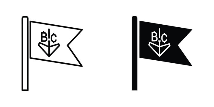 Comparison of two distinct small signal flags with bc emblem