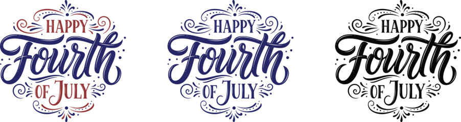 Festive 4th of July Independence Day typography celebrating the USA flag day with patriotic designs © Progotibd303
