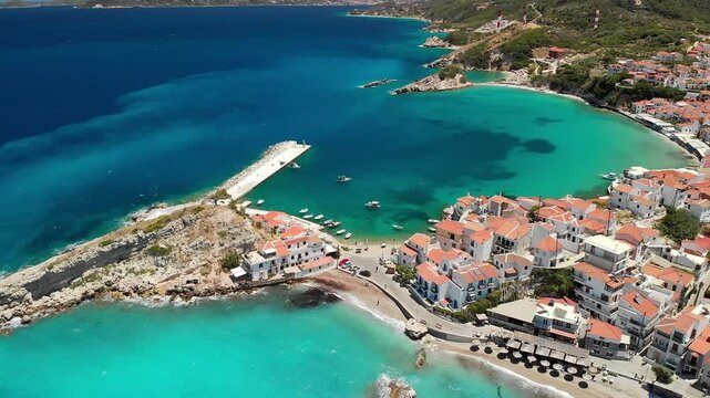 Kokkari beach in Samos island, Greece