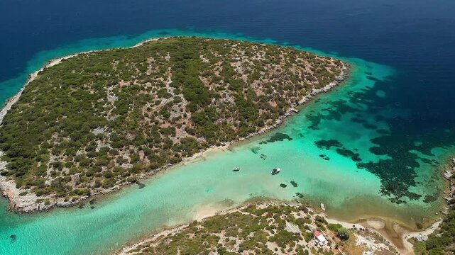 Kassonisi islet in Samos island, Greece