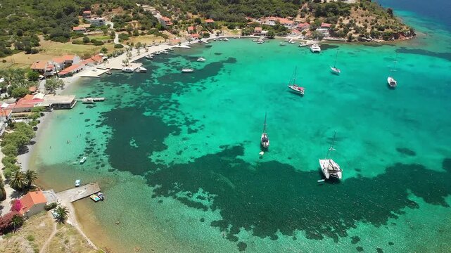 Posidonio beach in Samos island, Greece
