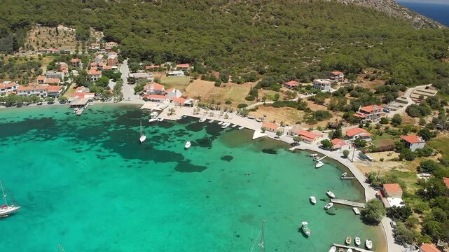 Posidonio beach in Samos island, Greece
