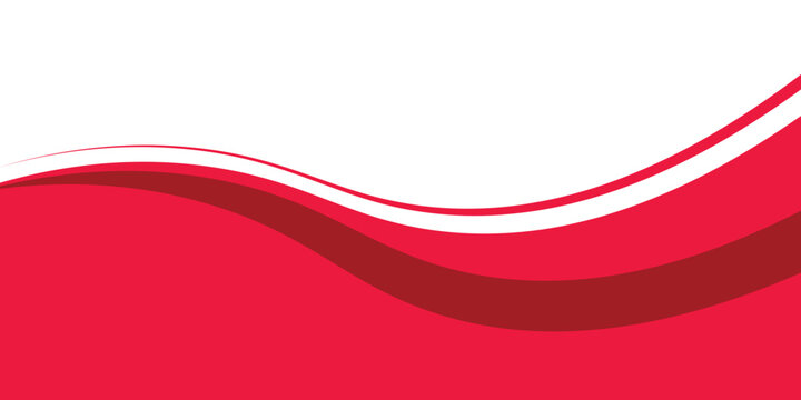 Curved red background. Curved Header and Footer Elements.10eps.