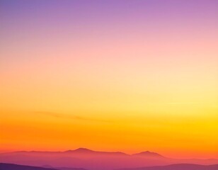 Obraz premium Vibrant sunrise over distant mountains with colorful sky and serene landscape