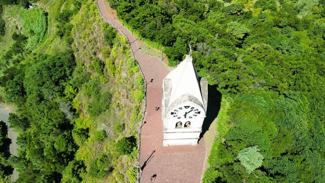 Clock Tower of Chapel of Our Lady of Fatima in Madeira island Portugal